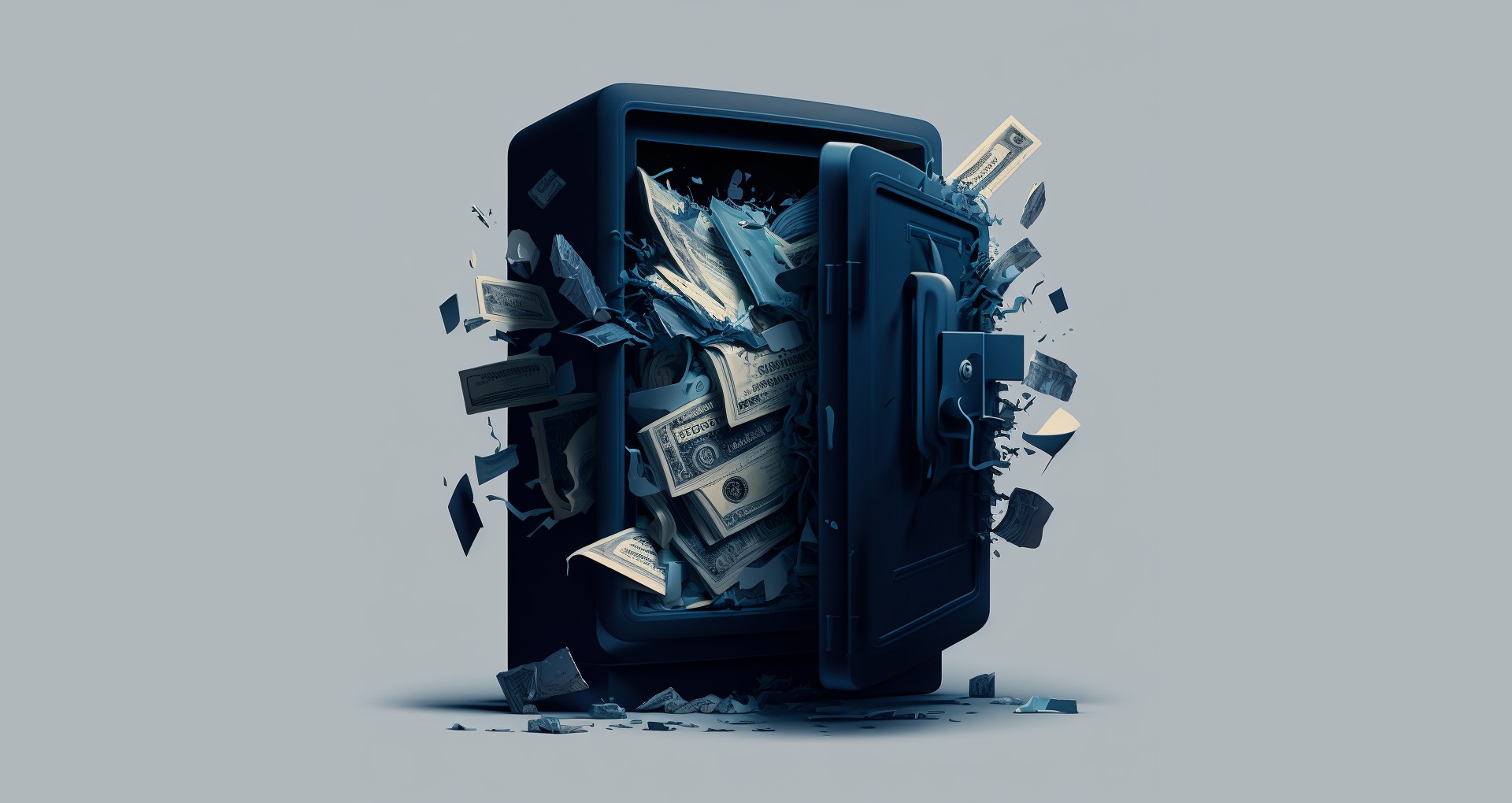 A blog header depicting money spilling out of a bank safe