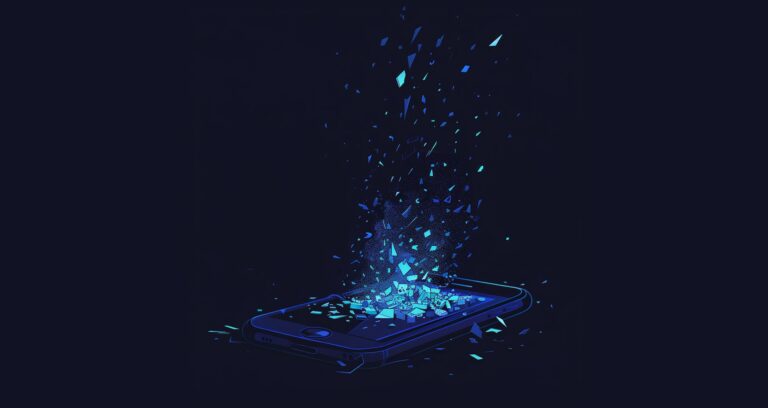 Data pours from a cell phone